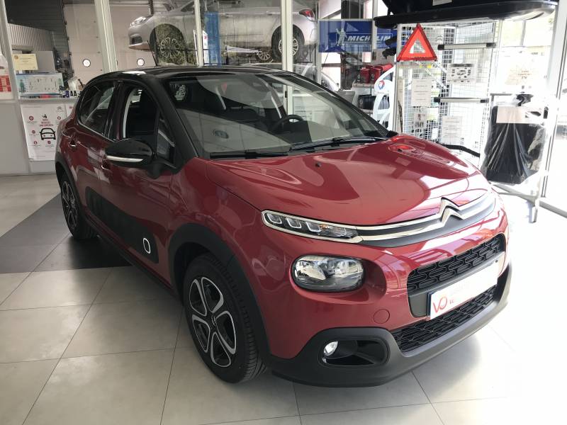 acheter une citroen C3 rouge rubis toit noir finition shine au garage citroen brice à parempuyre proche le bouscat